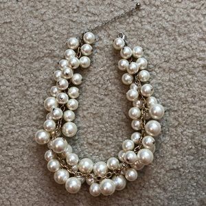 Pearl Cluster Statement Necklace